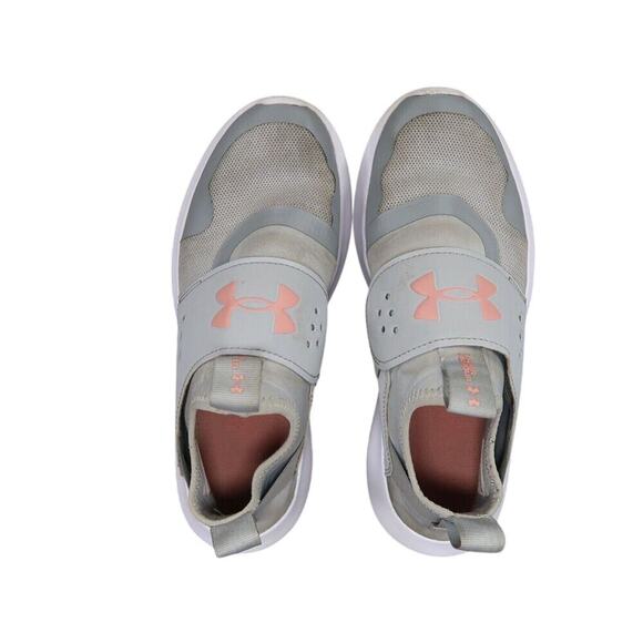 Under Armour Shoes Womens 8.5 Athletic Trainers Slip On Run Play Sneakers Gray - Picture 6 of 12